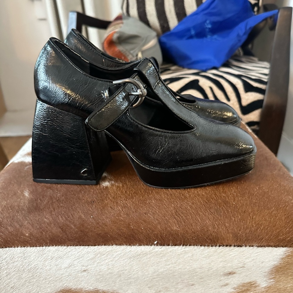 Black Platform Mary Jane Shoes